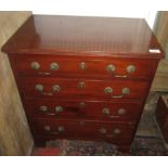 A Regency style mahogany chest of drawers,