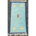 A Gabbeh flat weave rug,