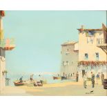 Charles Robert DOYLY-JOHN Juan Les Pins Oil on canvas Signed Gallery label to the back 41 x 51