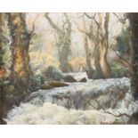 Denys LAW Lamorna Stream Oil on board Signed 20 x 24cm