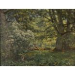 Hans Gyde PETERSEN The Forrest Clearing Oil on canvas Signed 48 x 61cm