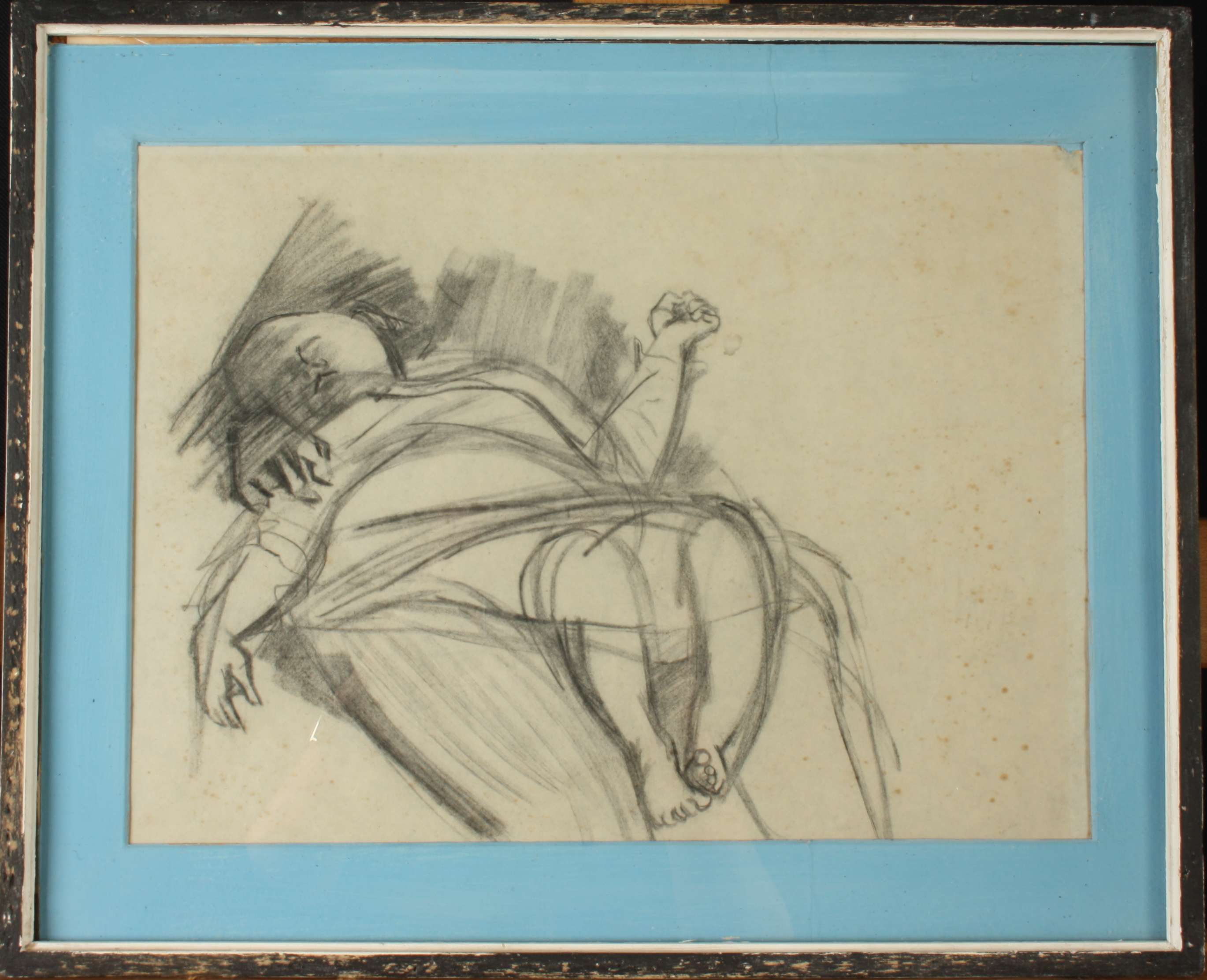 Anthony BENJAMIN Study of a baby Pencil drawing Inscribed to the back 24 x 32. - Image 2 of 3