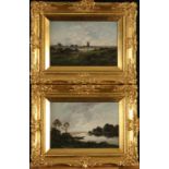 Harold GOLDTHWAIT A Pair of Landscapes Oil on panel Signed 19 x 29 cm Condition report: