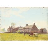 George Hamilton CONSTANTINE Farm Watercolour Initialled 37 x 54cm