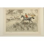 Henry WILKINSON Hunting Scenes, a pair Coloured etching Signed and numbered 27 x 39.