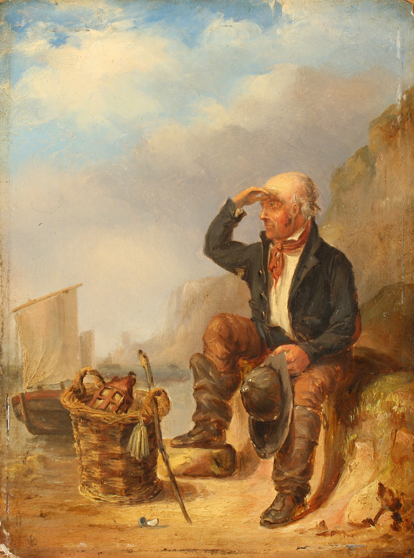 James BUCHANAN On the Lookout Oil on board Initialled 21.