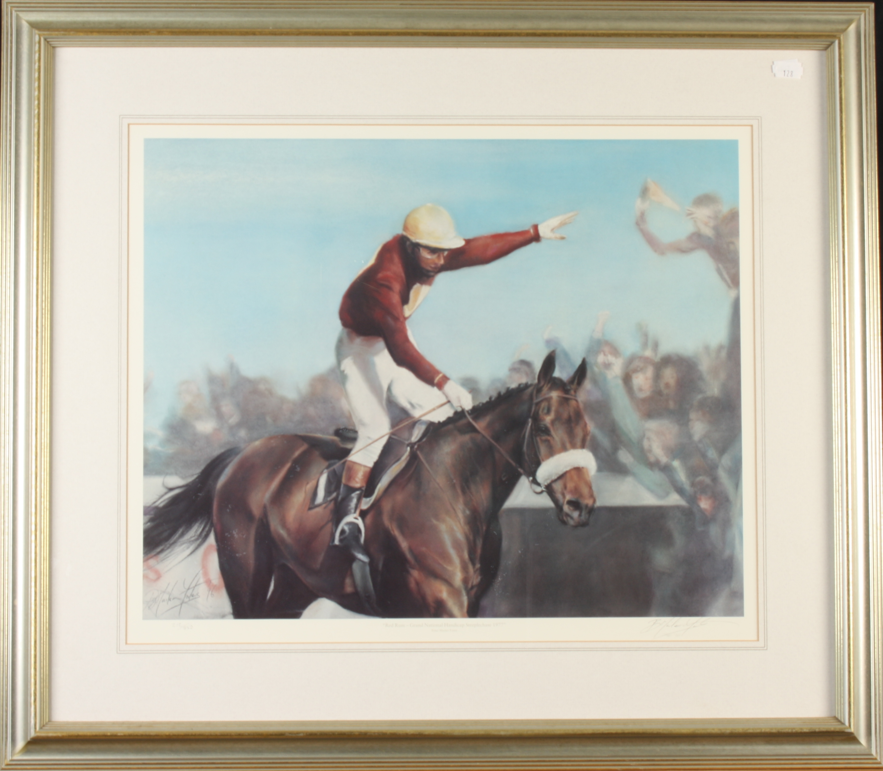 John SKEAPING A large horse racing print Together with a Red Rum signed limited edition print by a - Image 2 of 2