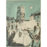 Gill WATKISS St Just Wedding Lithograph 49 x 35.