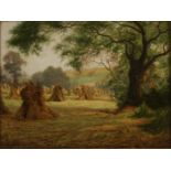 Arthur BLACKBURN Harvest Time Oil on canvas Signed and dated 1915 Inscribed to the back 30 x