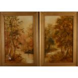 Josiah F LEWIS London views Four oils on canvas Each signed