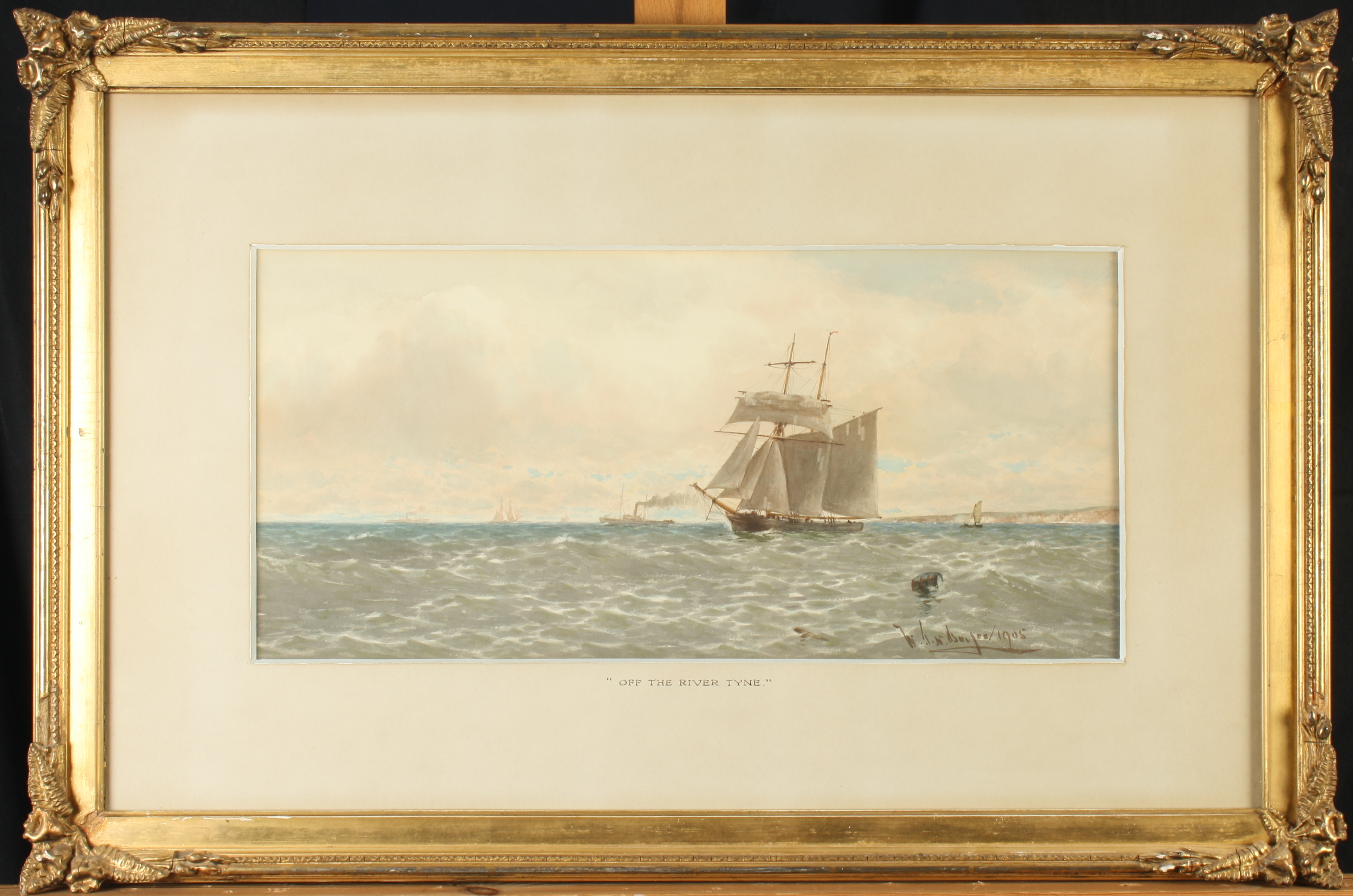 W J N BOYER Off The River Tyne & Off The River Humber Two watercolours Each signed and dated - Image 2 of 4