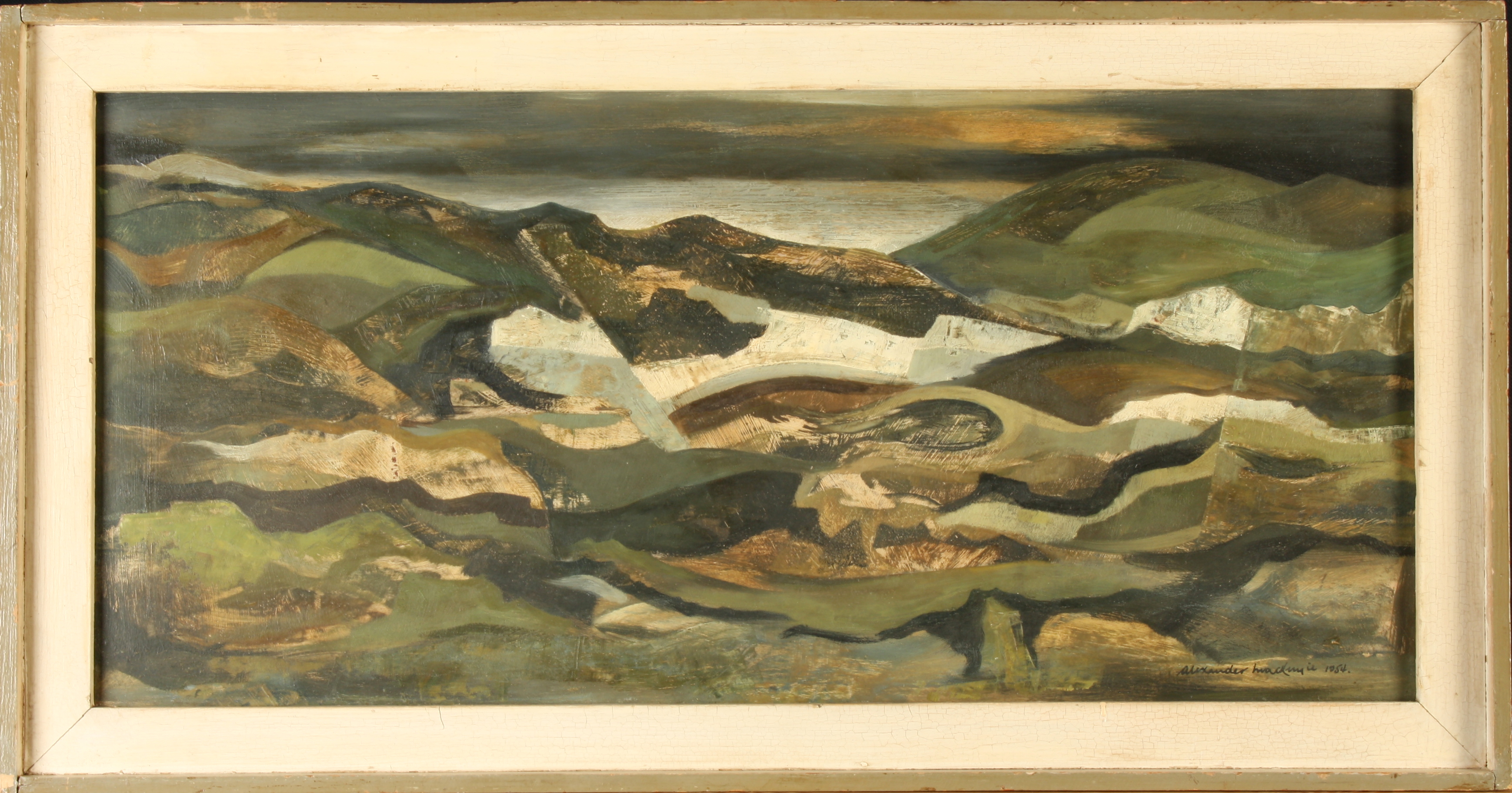 Alexander MACKENZIE Penwith Landscape Oil on board Signed and dated 1954 30 x 63cm (See - Image 2 of 8
