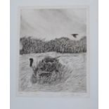 Jane O`MALLEY Old Mower Clodgy Etching Signed, titled, dated and numbered 4/20 1975 24.