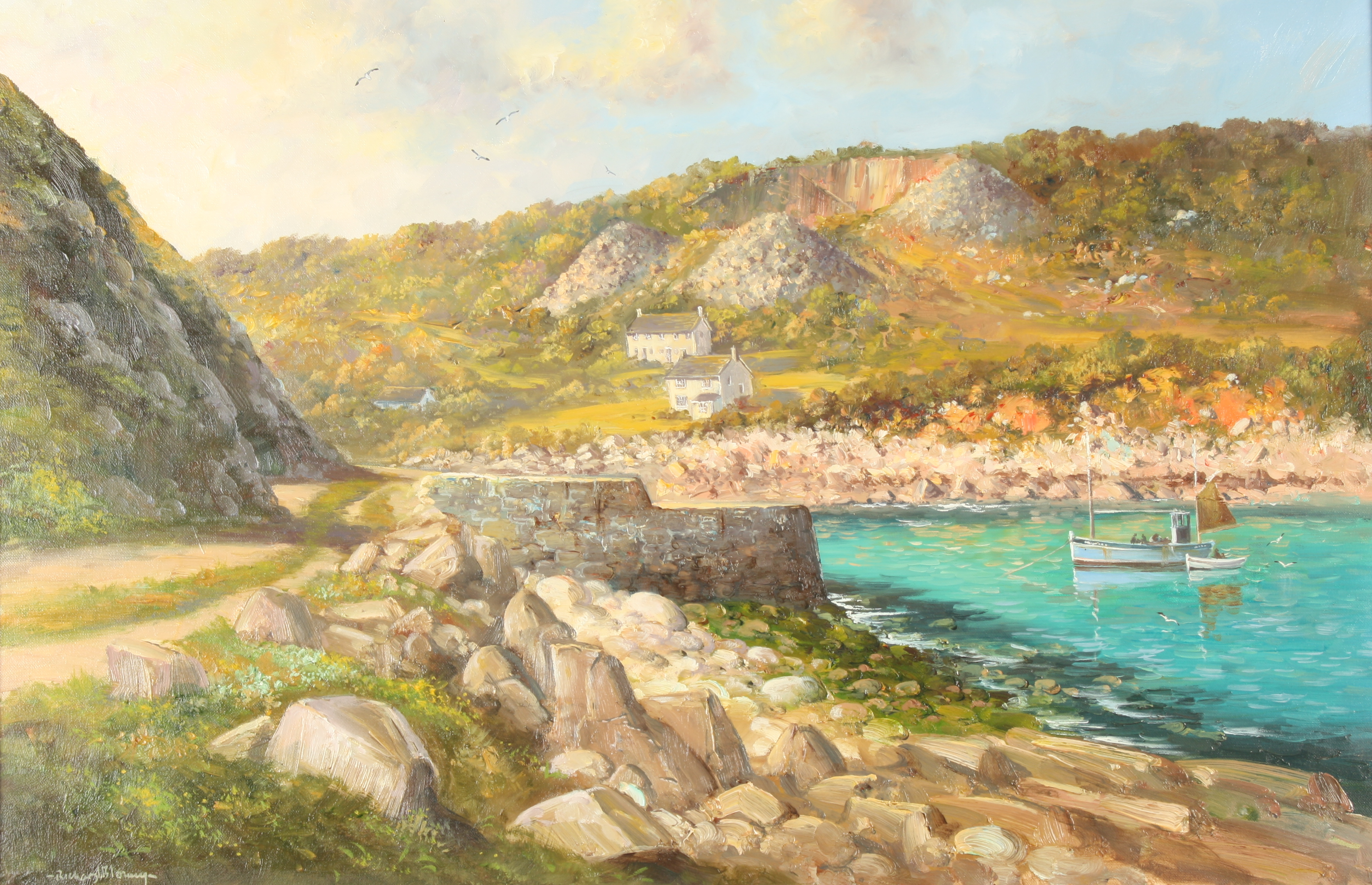 Richard BLOWEY Lamorna Cove Oil on canvas Signed 50 x 75cm