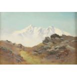 Alfred OLIVER Snowdonia Oil on board Signed 16 x 23cm