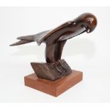 Wharton LANG Redwood Kite Carved wood sculpture Monogrammed and dated '97 Maximum height 34cm (See