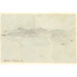 John LINNELL North Wales Mountains Pencil Drawing Signed Provenance: Julian Andrews Collection,