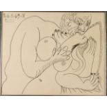 Pablo PICASSO Couple Kissing Lithograph 1969 40 x 50 cm