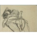 Anthony BENJAMIN Study of a baby Pencil drawing Inscribed to the back 24 x 32.