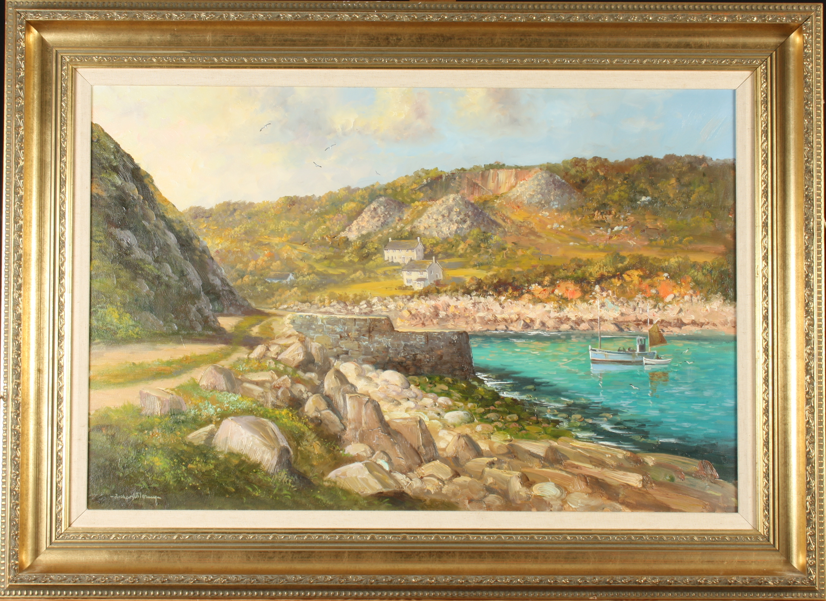 Richard BLOWEY Lamorna Cove Oil on canvas Signed 50 x 75cm - Image 2 of 2