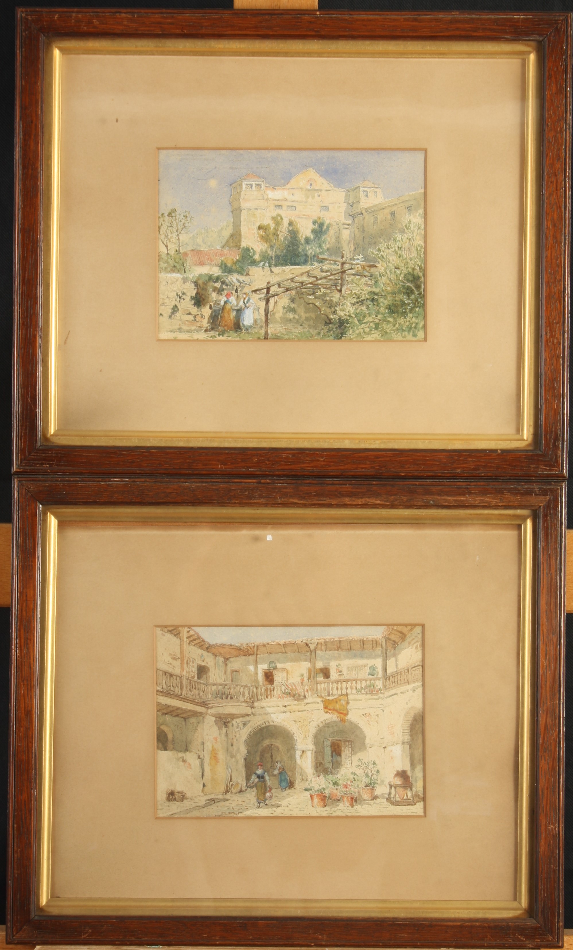 William Bell SCOTT Four Mediterranean watercolours including The Rialto Bridge One initialled - Image 7 of 7