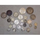 Spain 5 Pesetas 1877, other foreign silver etc.