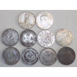 Ten counterfeit Chinese coins.