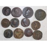 Twelve earlier Roman coins.