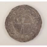 A silver Denarius circa 1176 minted in Antioch during the reign of Bohemond lll,