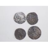 Four 12th/13th century long cross pennies.