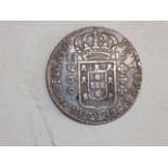 Brazil 960 Reis 1815 with signs of donor coin under, holed.