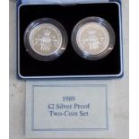 Silver proof two coin set Bill of Rights and Claim of Rights.