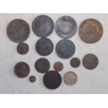 Miscellaneous copper coins.