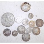 1935 crown together with a few pre 1920 British silver coins.