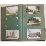 An album of approximately 250 postcards mainly U.K. topographical including churches.