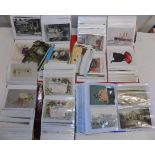 A collection of postcards mostly earlier contained in three albums and loose.