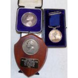 A Royal Humane society medal to Joseph Harvey Oct 5th 1905 and two James Watt medals awarded to