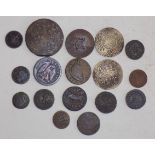 Seventeen 18th to 19th century World coins.