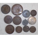 Twelve tokens including Truro 1830 and Swansea 1832.