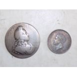 Williams coronation token and George IV shilling 1826.