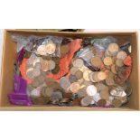 A heavy accumulation of mainly British copper coins.