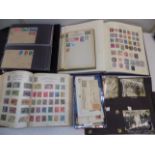 A well filled stamp album, 2 other stamp albums, first day covers and a little postal history.