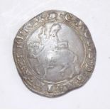 Charles I half crown mint mark tun.