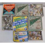 A quantity of card jigsaw puzzles, some in original boxes.