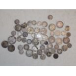 Mainly silver World coins.