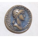 Roman:- Agrippina I daughter of Agrippa wife of Germanius, died 33 and reverse with funeral cart.