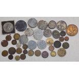 Tokens etc including Royal Mint 1843 sovereign weight and the Brunswick-Balke Collender Co.