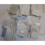 A large quantity of letters with and without envelopes mostly relating to the Challen/Hill families,