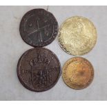 An electrotype "Gold" coin and other probable copy coins, viewing recommended.