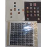 British stamps:- two pages of Victoria including 1d black and 5/- high value,